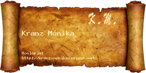 Kranz Mónika névjegykártya